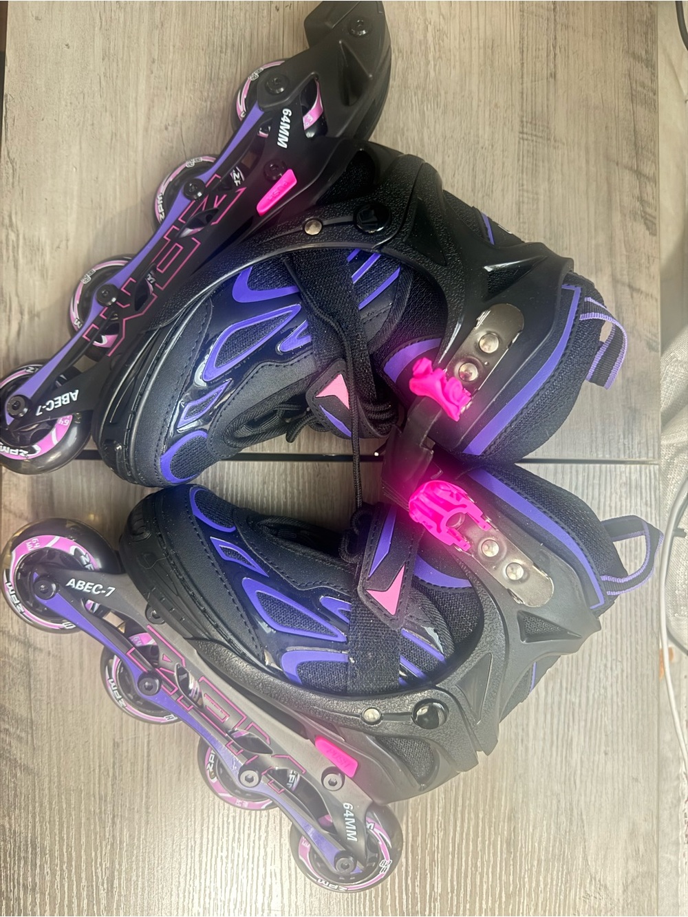 Black Purple Pink Youth Inline Skates